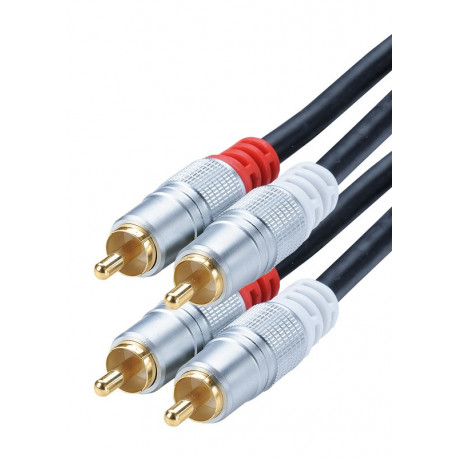 Cordon audio stereo 2 rca m/m longueur 10m Itc 7106