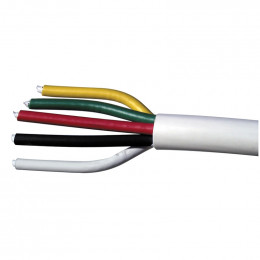 Cables 6.7 mm 18 multi 5 pvc blanc - touret 100m Triax 731074