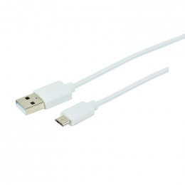 Cable charge micro usb 2m blanc Itc 302408