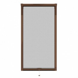 VISU SDS A NON - Moustiquaire enroulable verticale recoupable marron Kocoon