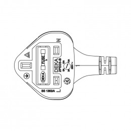 Cable d'alimentation uk 2.45x0 refrigerateur Zanussi 242573814