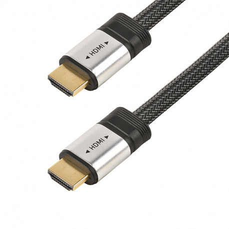 Cordon hdmi 4k gaine tressee noir / blister Itc 727824