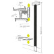 Colonne support tv avec deport exostand600 de 40 a 85 pouces Erard 048460