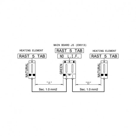 Rampe element chauffant module pour lave-linge Electrolux 808512601