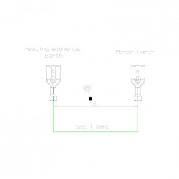 Rampe moteur terre 1370mm pour lave-linge Electrolux 108541911