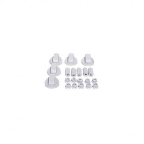 Kit manettes blanches cuisson avec adaptateurs 6/8 mm Multi-marques