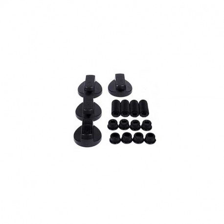 Kit de 4 manettes noires avec adaptateurs 6/8mm Multi-marques