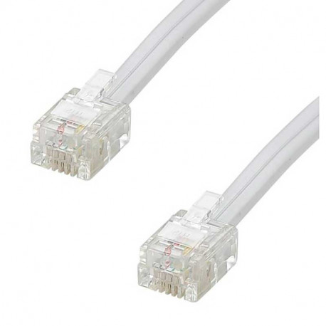 Cordon rj11 adsl blanc longueur 5m Itc 3903