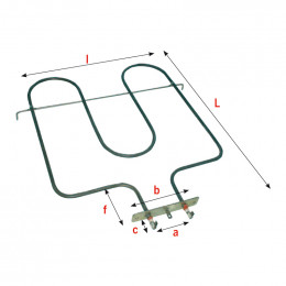 Resistance voute/grill 2300 w pour four AS6018460