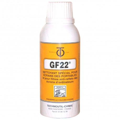 Aerosol nettoyant ecrans plats gf22 + 2 chiffons non tisses Technoutil A22