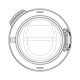 Hublot argent g55 490mm pour lave-linge Aeg 14006193596