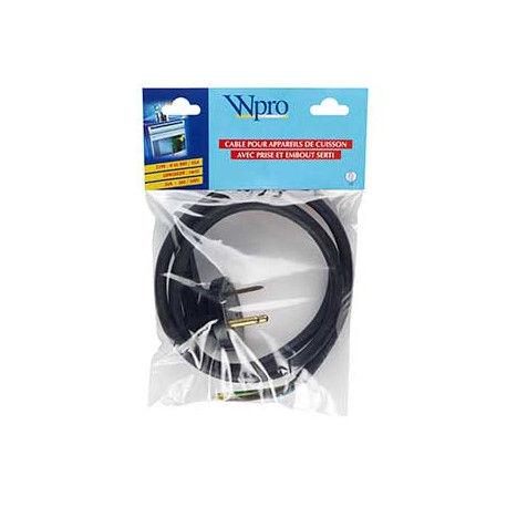 Cable h05 3g4 avec prise+clips longueur 1 45m Wpro 481281729062