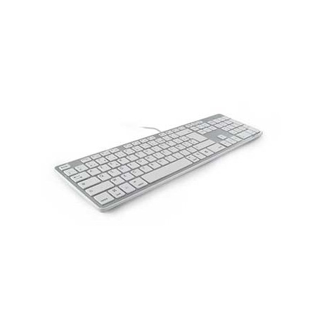 Clavier filaire pour mac fond gris touches blanches Mobility Lab