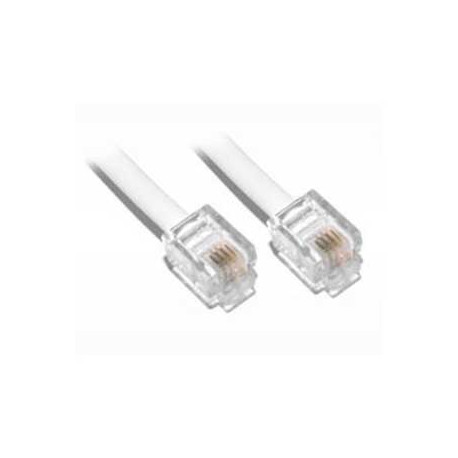 Cordon rj11 adsl 2m blanc sous blister Itc 3902