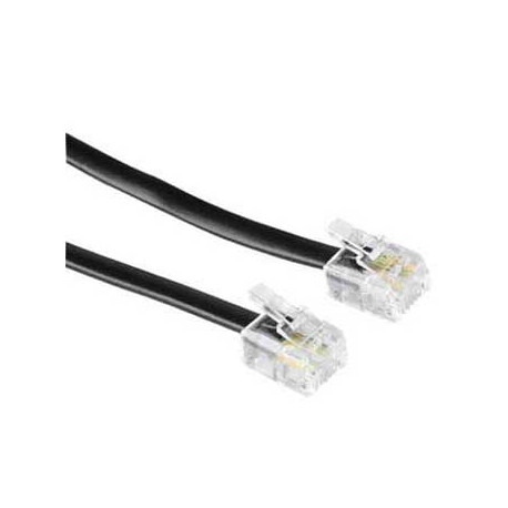 Cordon rj11 adsl 2m noir sous blister Itc 3912