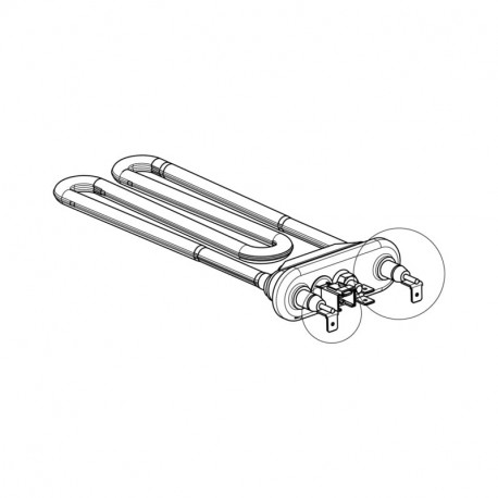 Element chauffant avec capteur pour lave-linge Electrolux 132737231