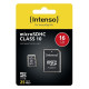 Carte memoire micro sd 16gb class 10 avec adaptateur sd Intenso 3413470