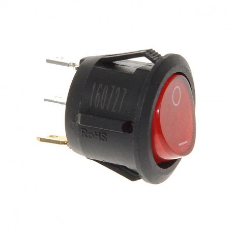 Interrupteur lumineux rouge diam. 20 mm - 2 pos. 3 cosses Ariete AT2135760200