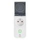 Prise intelligente smartlife wattemetre 3680 watts ip44 Nedis WIFIPO120EWT