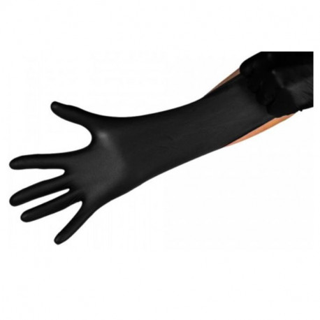 Boite de 100 gants jetables nitrile noir taille l Black Mamba 1069.393