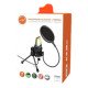 Microphone led rgb usb trepied + filtre Mobility Lab ML307176