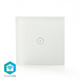 Interupteur mural smartlife simple wifi 1000w Nedis WIFIWS10WT