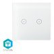 Interrupteur mural smartlife double wifi 1000w Nedis WIFIWS20WT