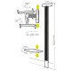 Colonne support tv avec deport exostand600 de 40 a 85 pouces Erard 048460