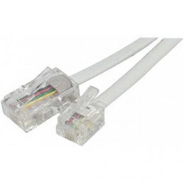 Cordon rj11/rj45 blanc 3m longueur 3m - gaine plate Itc 3762