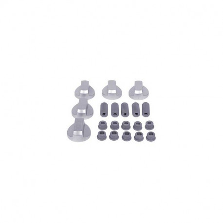 Kit de 4 manettes inox avec adaptateurs 6/8mm Multi-marques