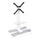 Pied tv will 1050l blanc tab pied tv a roulettes Erard 039021