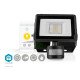 Projecteur smartlife noir avec detecteur wifi 20w ip44 Nedis WIFILOFS20FBK