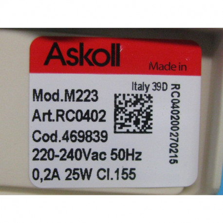 Pompe de vidange pour lave-linge Liebherr 469839