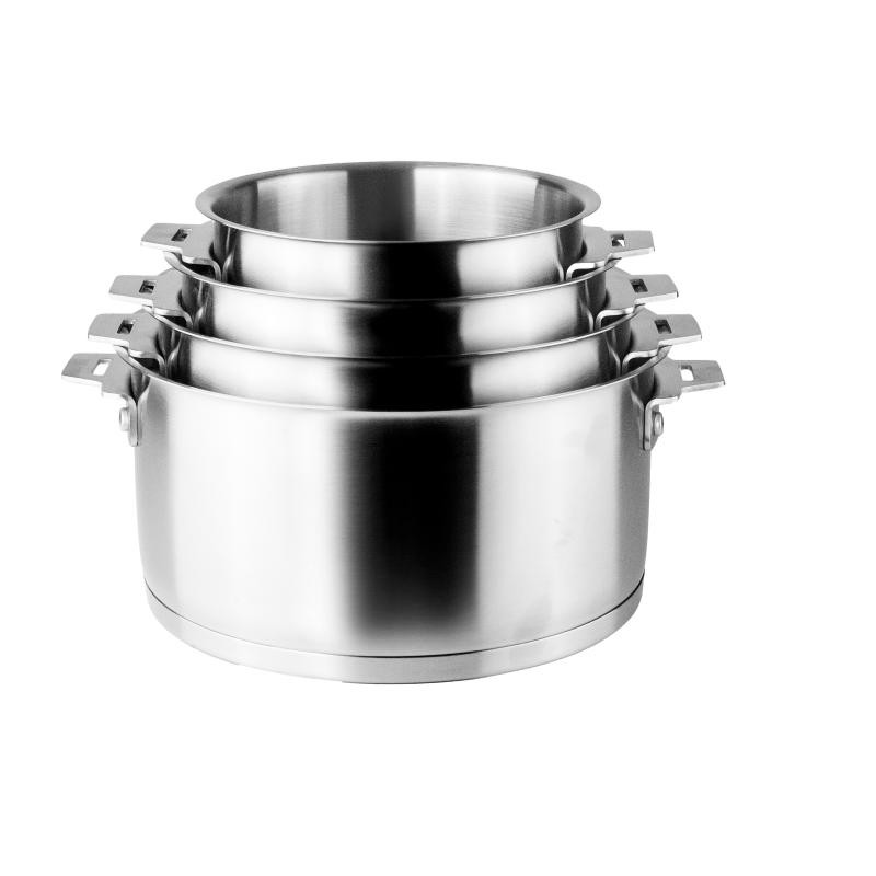 Lacor 50139 Marmite Basse Diamètre Chef Inox 40 cm, Argent
