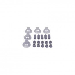 Kit de 4 manettes inox avec adaptateurs 6/8mm Multi-marques