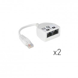 Coupleur/decoupleur rj45 ethernet +telephone analogique Itc 302115