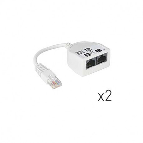Coupleur/decoupleur rj45 ethernet +telephone analogique Itc 302115