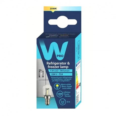 Ampoule led 1w e14 t25 pour pour refrigerateur et congelateur Wpro C00863217
