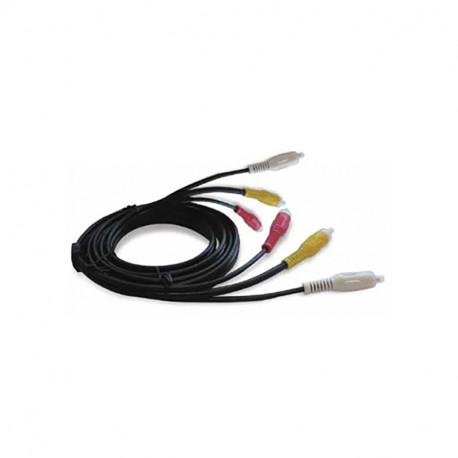 Cordon 3 rca male/male 1.5m longueur 1.5m -3 rca m/3 rca m Itc 306554