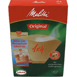 Filtres cafe papier 1x4 boite de 80 filtres Melitta MEL0109761