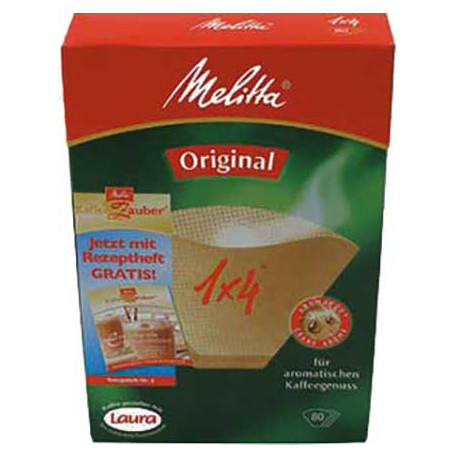 Filtres cafe papier 1x4 boite de 80 filtres Melitta MEL0109761