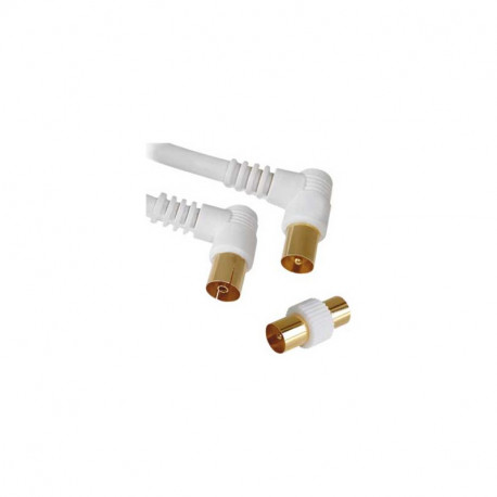 Cordon tv coude 9.52mm- 0.8m longueur 0.8m -avec adaptateur Itc 304498