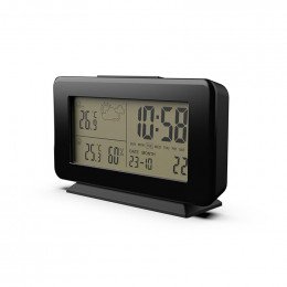 Station meteo int-ext sans fil sur piles-eclairage ecran bleu Evoom EV304472