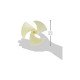 Helice ventilateur condenseur pour refrigerateur Samsung DA31-00010D