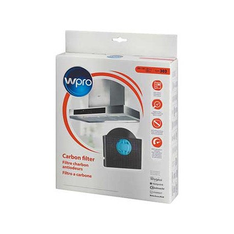 Filtre charbon pour hotte chf303/1 antiodeurs type 303 Wpro 484000008581