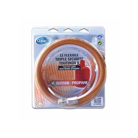 Tuyau gaz but/prop vissinox longueur 1.5m Clearit AS0022628