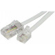 Cordon rj11/rj45 blanc 3m longueur 3m - gaine plate Itc 303762