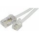 Cordon rj11/rj45 blanc 3m longueur 3m - gaine plate Itc 303762