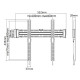 Support tv mural fixe pour ecran de 82 a 140 cm Mbg C3255