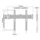 Support tv mural fixe pour ecran de 82 a 140 cm Mbg C3255